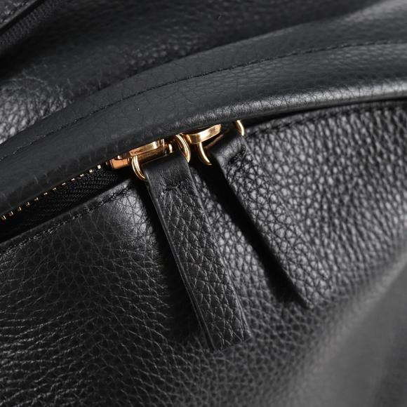 VERSACE Backpack Leather Black Gold Auth 118689A main image 7